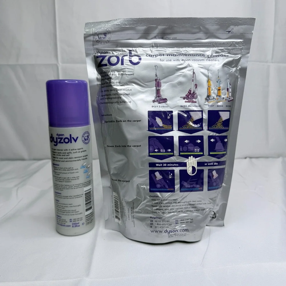 Dyson Zorb Carpet Maintenance Powder & Dyzolv Spot Cleaner